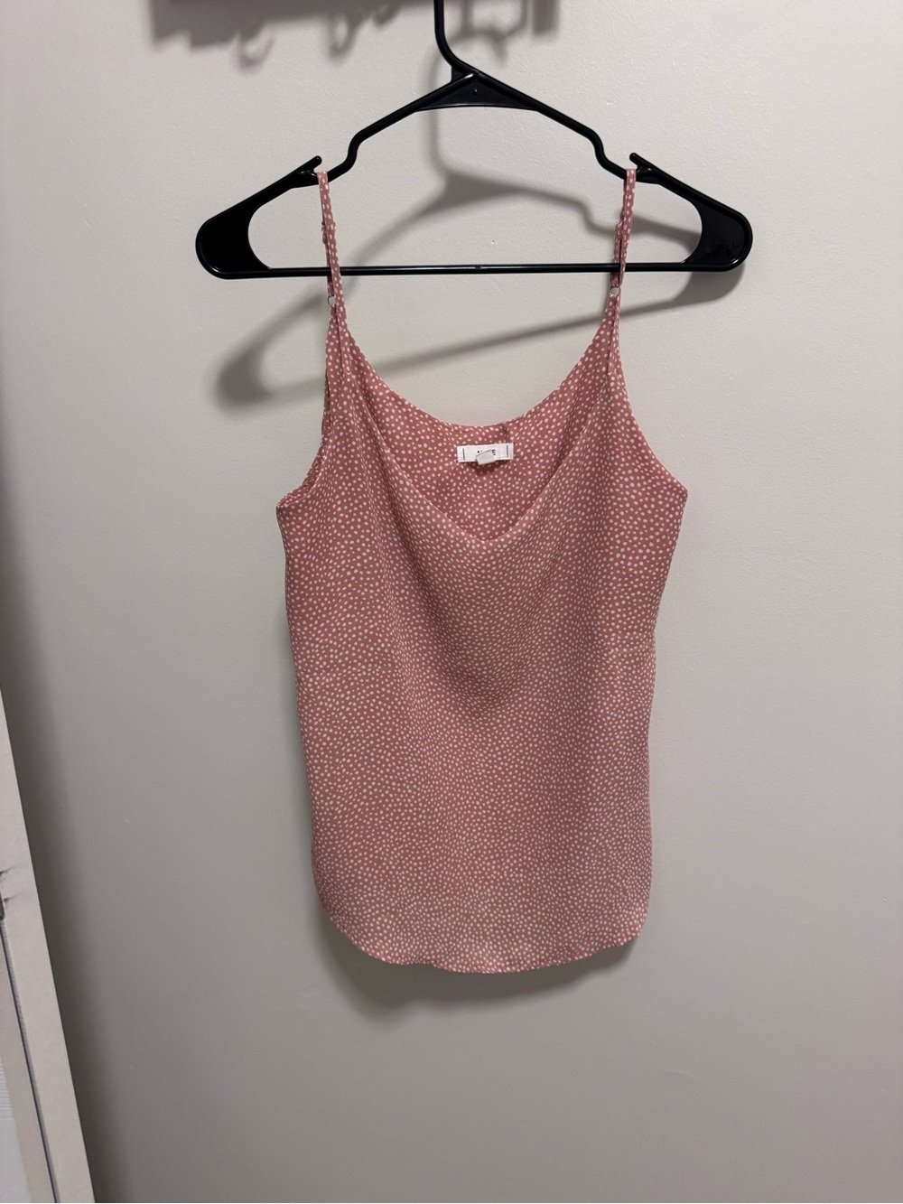 mine Pink Dotted Cowl Neck Camisole